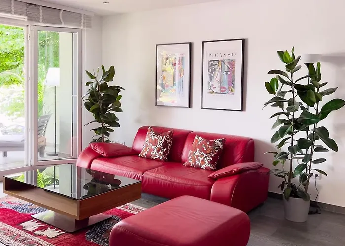 Apartmán Modernes Wasserfront Wohnung, Terrasse, Parkplatz Floersheim am Main